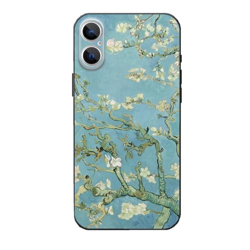WMCFNG Compatible with iPhone 16 Plus Case,Van Gogh Blue Almond Blossom Aesthetic Case,Thin Full Protection Bumper Shockproof Cover for iPhone 16 Plus - image 1