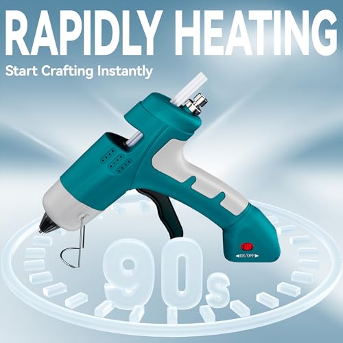 HHYSSG Cordless Hot Glue Gun,20W Battery Operated Fast Preheating Hot Melt Glue Gun with 30 Glue Sticks,Type-C Rechargeable Glue Gun Kit for DIY Project, Art, Craft 2 HHYSSG Cordless Hot Glue Gun,20W Battery Operated Fast Preheating Hot Melt Glue Gun with 30 Glue Sticks,Type-C Rechargeable Glue Gun Kit for DIY Project, Art, Craft - Image 2