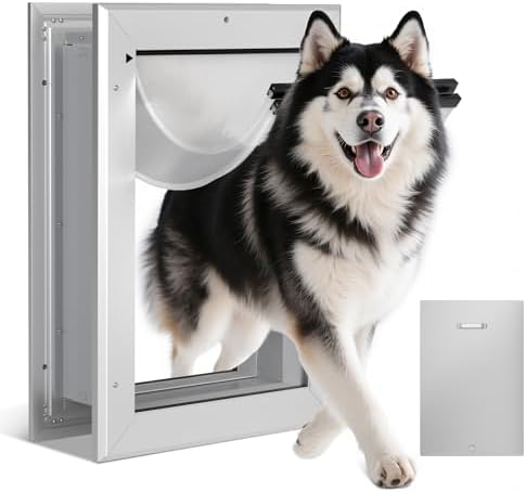 Ownpet Extreme Weather Energy Efficient Aluminum Pet Door with Sl...