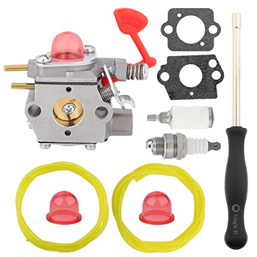 Buckbock WT-875 545081855 Carburetor fit for Poulan 200 MPH BVM200VS blower MAC GBV325 M325 M320 MC200VS BVM200C P200C P325 Blower Craftsman 6.5 hp push mower with Fuel Line Filter adjustment tool kit