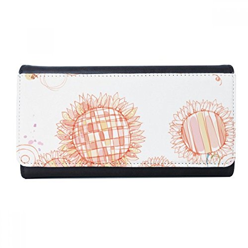Porte-monnaie artisanal avec peinture de tournesol et motif abeille champêtre