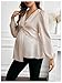 MakeMeChic Women's Maternity Tops Twisted V Neck Lantern Sleeve Peplum Shirts Pregnancy Work Clothes Apricot Large