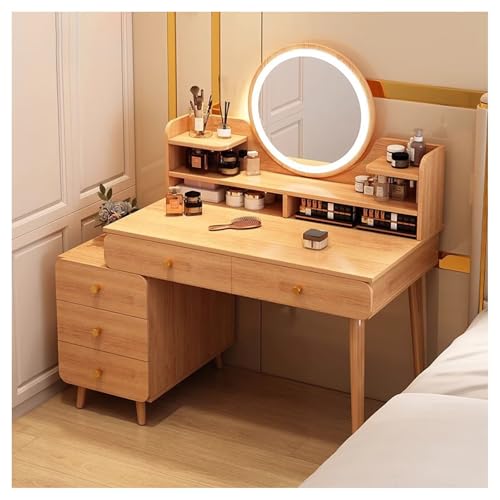 Moderno escritorio de maquillaje de cerezo