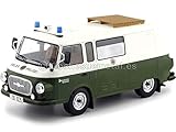 Farbe: Polizei Deutschland Barkas B 1000 Halbbus Volkspolizei 1970 grün/weiß, Modellauto 1:18 / MCG
