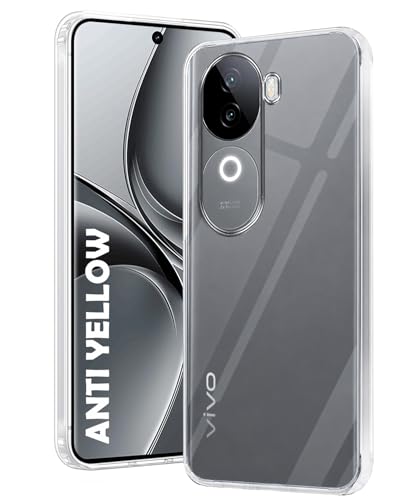 Image of DIZORO Compatible with Vivo V40e 5G / iQOO Z9s 5G Back Cover Case Clear,[ Anti Yellow ][Military Grade Protection] Hard PC Back Cover Transparent