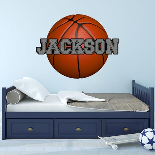 Vinilo decorativo personalizado con balón de básquet miniatura 7