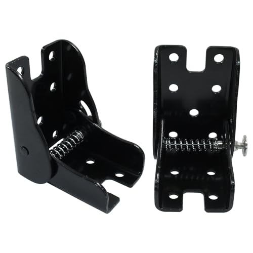 BokWin 2pcs 90 Degree Hinges Heavy Duty, Black Self Locking Hinge Folding Workbench Hinges for Table Folding Legs Beds Furniture