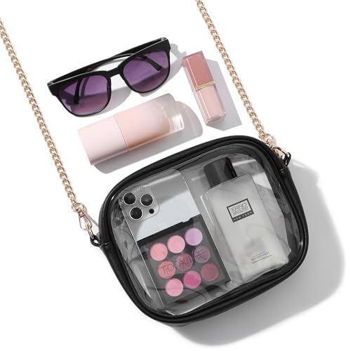Image of TOBVZOO Clear Bag Stadium Approved, Crossbody Transparent Bag for Concerts Sports Events, Purses for Men & Women