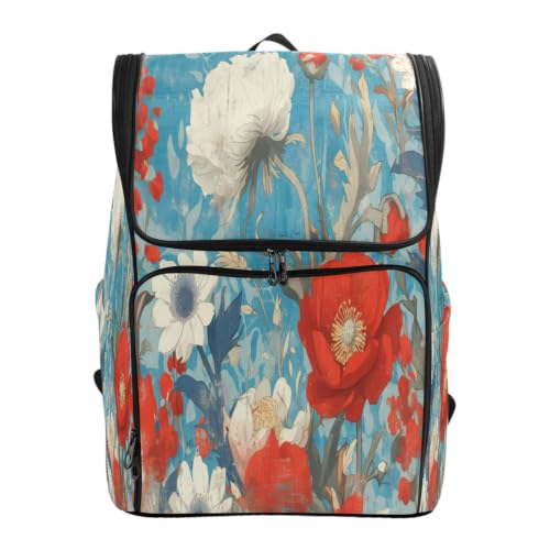 Sac à dos étudiant Aquarelle Art Floral de grande capacité pour jeunes filles et garçons