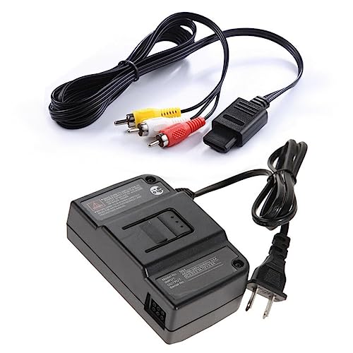 MUSISALY 1 Conjunto De Carregador De Energia Para Adaptador De Energia De Jogo N64 Adaptador De Ener