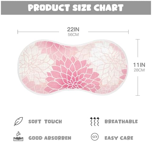 Baby Burp Cloths, Soft Absorbent Burping Cloths for Babies, Cotton Milk Spit Up Rags, Large Size for Newborns, Baby Boys and Girls (Dahlia Flower)4