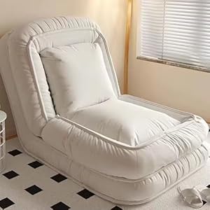 Sofá cama plegable, silla reclinable ajustable con respaldo para sala de estar y dormitorio, cómoda silla de suelo para jugar y leer