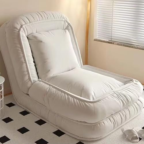 Sofá cama plegable ajustable y silla reclinable con soporte para la espalda, perfecto para leer y relajarse en sala de estar o dormitorio