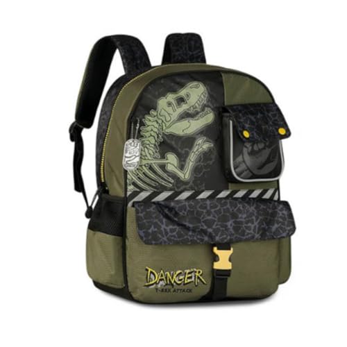 Mochila De Costas T-rex Dinossauro Infantil Escolar Meninos