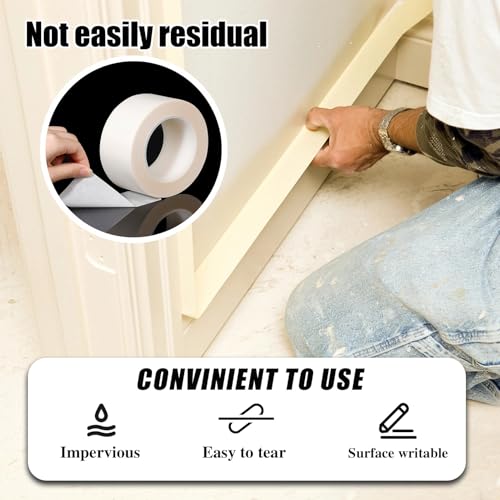 Image of Masking Tape 3 Inch, White Masking Tape, 3 Inches X 55 Yards X 6 Roll. | For General Purpose, Such Like Draft, Label, Mask, etc. 330 Yards Total.