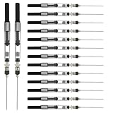 Alasum 20 Stück Füllfederhalterspritzen Zubehör aus Edelstahl und Kunststoff mit Stumpfer Spitze Kompakt und Tragbar für Büro und Schule Passend für Patronen und Füller mit Kaliber