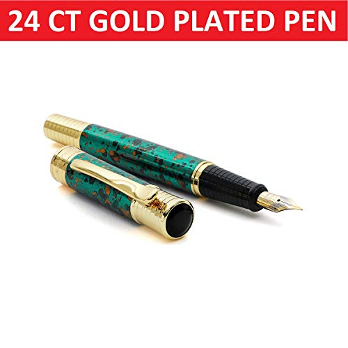 Image of HAYMAN 24 ct Gold Plated Fountain Pen With Gift Box (P-117)
