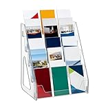 Solution d'exposition pratique : Ce présentoir inclut un socle anti-dérapant qui sécurise son placement vertical. Il permet un accès sans effort aux brochures sur les comptoirs d'accueil ou dans les espaces d'exposition, maintenant en permanence une apparence organisée et professionnelle pour une présentation soignée.