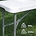 EconoHome Portable White Folding Bench – Heavy-Duty, Lightweight, and Easy to Carry – Perfect for Indoor & Outdoor Events, Camping, Picnics, and Parties