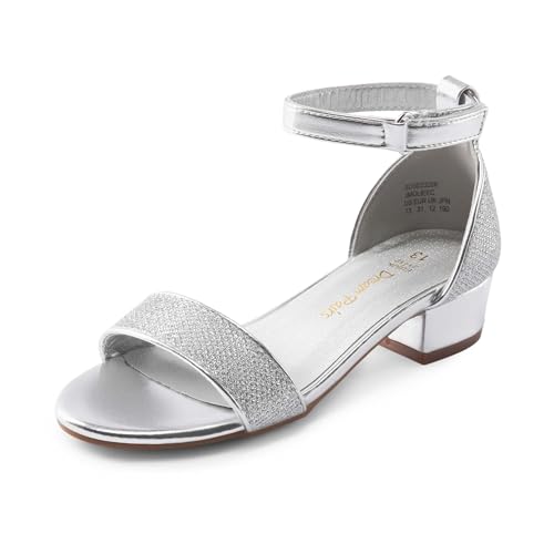 DREAM PAIRS Girls Sandals with Interchangeable Bow