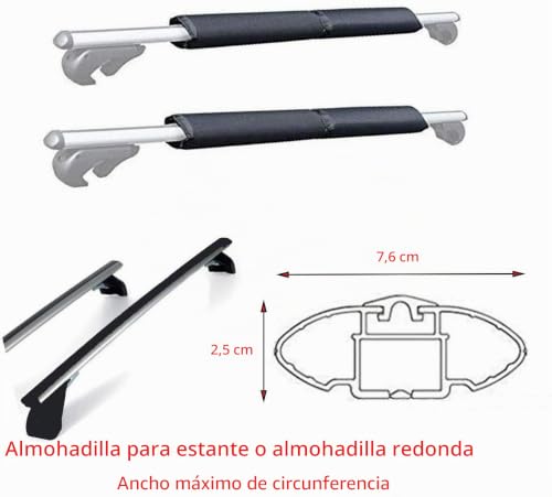 Almohadillas de techo COR Surf de alta densidad y 71cm para el transporte seguro de kayak 6