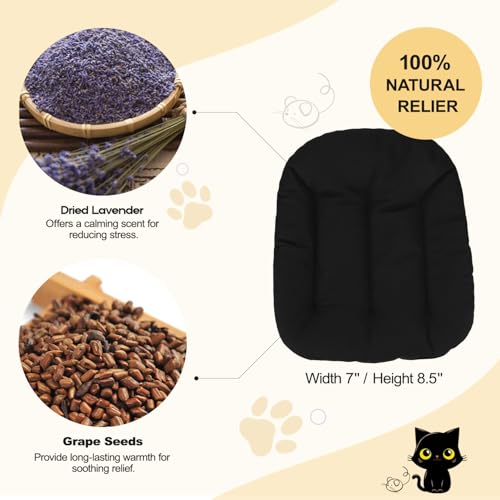 Image of Cat Microwavable Heating Pad Stuffed Animals for Period Cramps Pain Relief | Microwave Portable Heated Pads, Heatable & Coolable Lavender Scented Plush, Cute Stuff Gifts for Women Teen Girls Cat Lovers