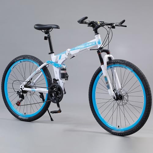 Bicicleta De Montaña Plegable De 26 Pulgadas, Ligera Y con Amortiguación, con Ruedas De Radios De Acero Al Carbono para Adultos, Ideal para Acampar Al Aire Libre. F,24speed