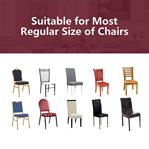 Set van 6 stretch eetkamerstoelhoezen, universele elastische stoelhoezenset, zachte, afneembare, wasbare stoelhoezen… - Afbeelding 6