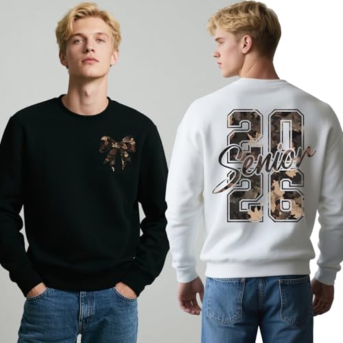 Senior 2026 Camo Sweatshirt Camo Bow 2026 Senior Crewneck Pullover Twoside4