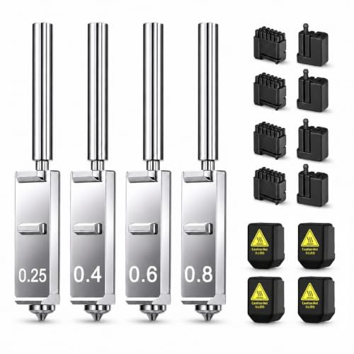 4PCS 0.2/0.4/0.6/0.8mm Hardened Steel Nozzles for Kobra S1 Max