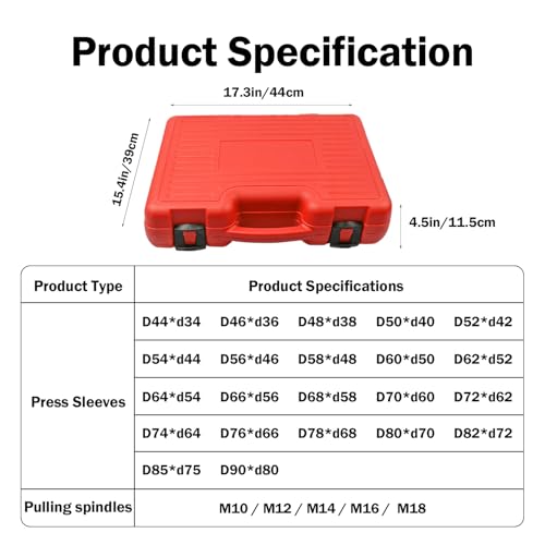 Zoomtools 27-teiliges Universal-Press- und Ziehhülsen-Werkzeug-Set, Buchsenbuchse und Lagerentferner-Set