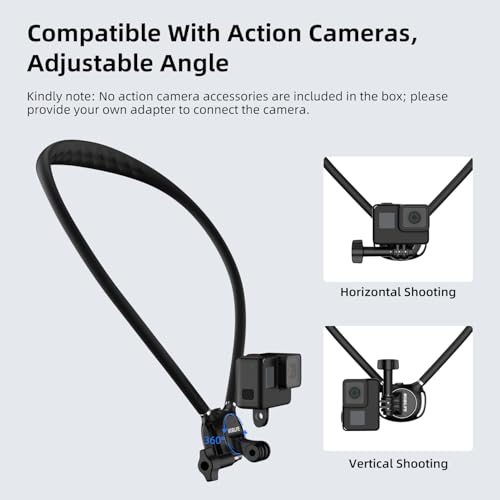 Image of MOBILIFE Magnetic Neck Phone Holder Flexible Hands-Free POV Neck Mount with Chest Strap 360Rotatable Adjustable Silicone Gooseneck Stand for Cellphone Action Camera Vlogging /Sports /Cooking /Recording