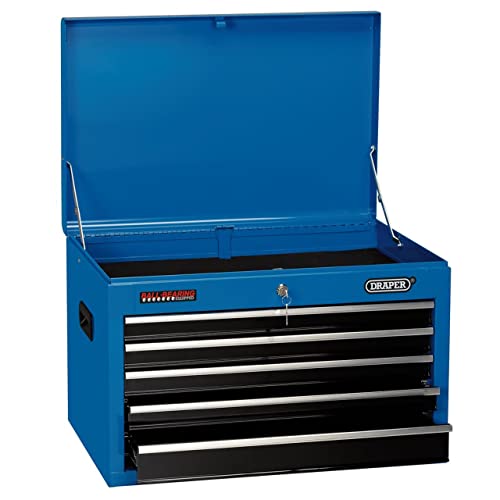 Draper 35746 Five Drawer Tool Storage Chest (26”), Blue