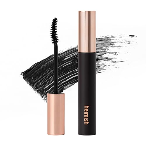 HEIMISH Dailism Smudge Stop Mascara, Curling & Lengthening, Lang anhaltend, Wasserfest, Wischfest, Ohne Verklumpen, Abwaschbare Reinigung, 0.32oz/9g – Schwarz Curling