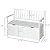Outsunny 41 Gallon Outdoor Storage Bench, Wooden Deck Box with Inner Waterproof PE Lining, 2-Seat Container for Patio Garden Balcony Yard Store Garden Tools, White