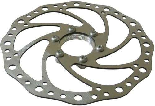 Image of CYBIC Bicycle Disc Brake Rotor, Stainless Steel, 160mm, Wave Design, 2 Pack, for Mountain and Road Bikes
