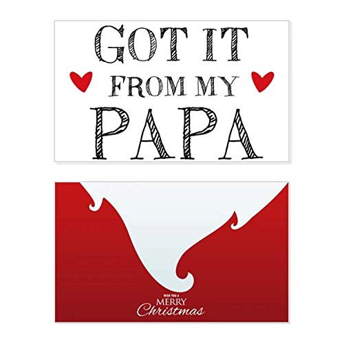 Carte de vœux de Noël Papa : le cadeau touchant d'un enfant pour des fêtes inoubliables