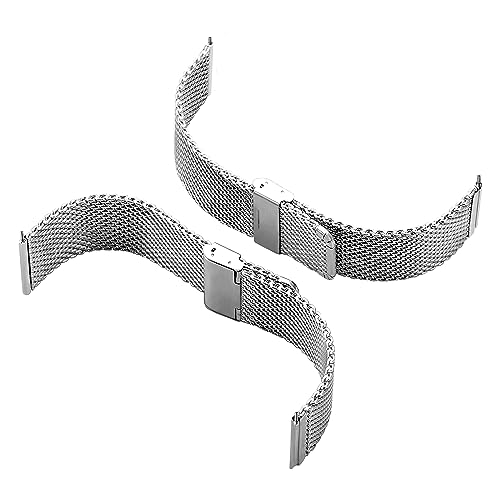 Image of ACM Watch Strap 20mm compatible with Compaq Q Watch Smartwatch | Steel Metal Adjustable Belt Chain Band