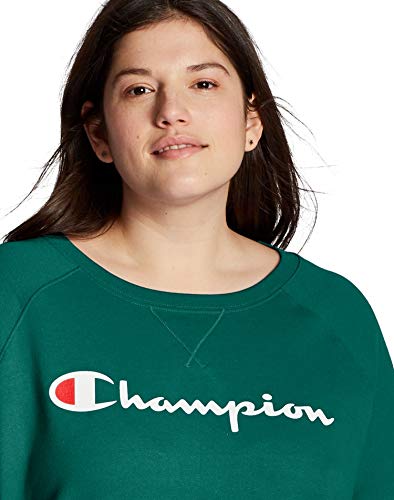 Champion Womens Plus-Size Powerblend Boyfriend Crew Sweater Sweatshirt, Black, X-Large Us #TOP1