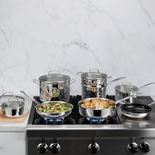 Image of Cuisinart Chef's Classic Stainless Cookware 13-Piece Set, 77-13