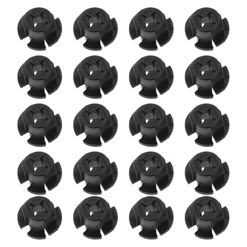 Soporte de radar automotriz con 20 clips de montaje estables de plástico negro para parachoques