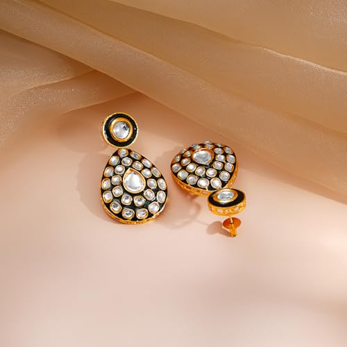Image of Rubans Kundan Necklace Set Traditional Jewellery Gift for Women & Girls