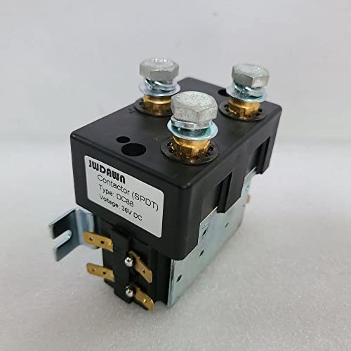 Jwdawn Dc Spdt Contactor Solenoid Relay Switch Replace Albright Dc88 Dc88-5 36V Coil 125A Motor Reversing Contactor Golf Cart Accessories Electric Forklift Vehicle Industrial Pallet Truck Stacker #TOP1