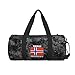 Norge Norway Flag Convertible Garment Bag with Shoulder Strap, Carry on Garment Duffel Bag for Men Women - Rolling Foldable for Travel Luggage Bags (Black)