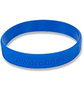 [AWARENESS RIBBON] シリコンブレスレット ブルーリボン 拉致被害 いじめ防止 侍ブルー 青 フリーサイズ