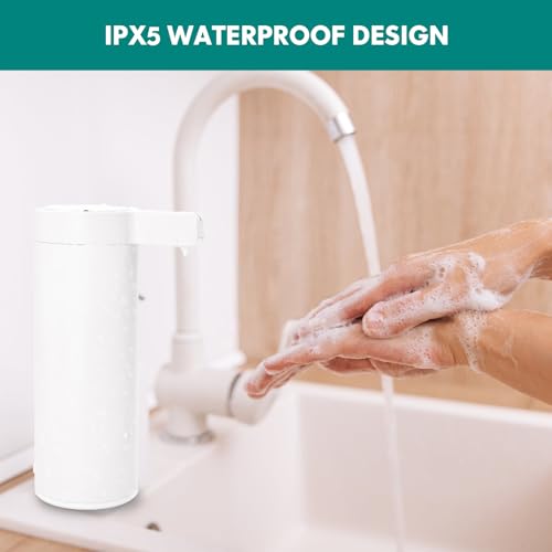 Mamiddle Automatic Soap Dispenser Stainless Steel with Sensor Infrared Soap Dispenser Electric IPX5 Waterproof USB-C Charging Motion Sensor for Kitchen & Bathroom (White) by Mamiddle - Image 6
