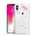 iPhone X Case, iPhone 10 Case, ESR Clear Soft Cute Cartoon Pattern Design [Slim Fit][Supports Wireless Charging] TPU Transparent Protective Cover for iPhone 5.8 inches (Cherry Blossoms)