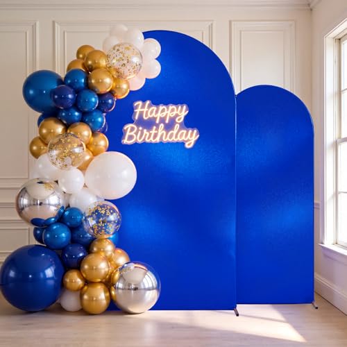 Shimmer Royal Blue Arch Backdrop Cover Set of 2 (6