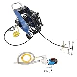 BEILOCKERY 110V/220V Commercial Kitchen Duct Cleaner, 1500W Grease Exhaust Vent Cleaning System with Self-Priming Pump, 15m Shaft & 6 Brushes, for 100-800mm Restaurant & Hotel Kitchen Pipes