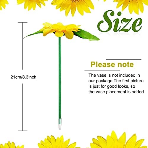 Wieat Novelty Sunflower Pens, 15 Pieces Cute Pens Kawaii Stationery Set Cute Flowers Pens, Fun Pens, Writing Pen, Gel Rollerball Pens, Cute Pen Set for Kids Girls Children Students Woman Presents